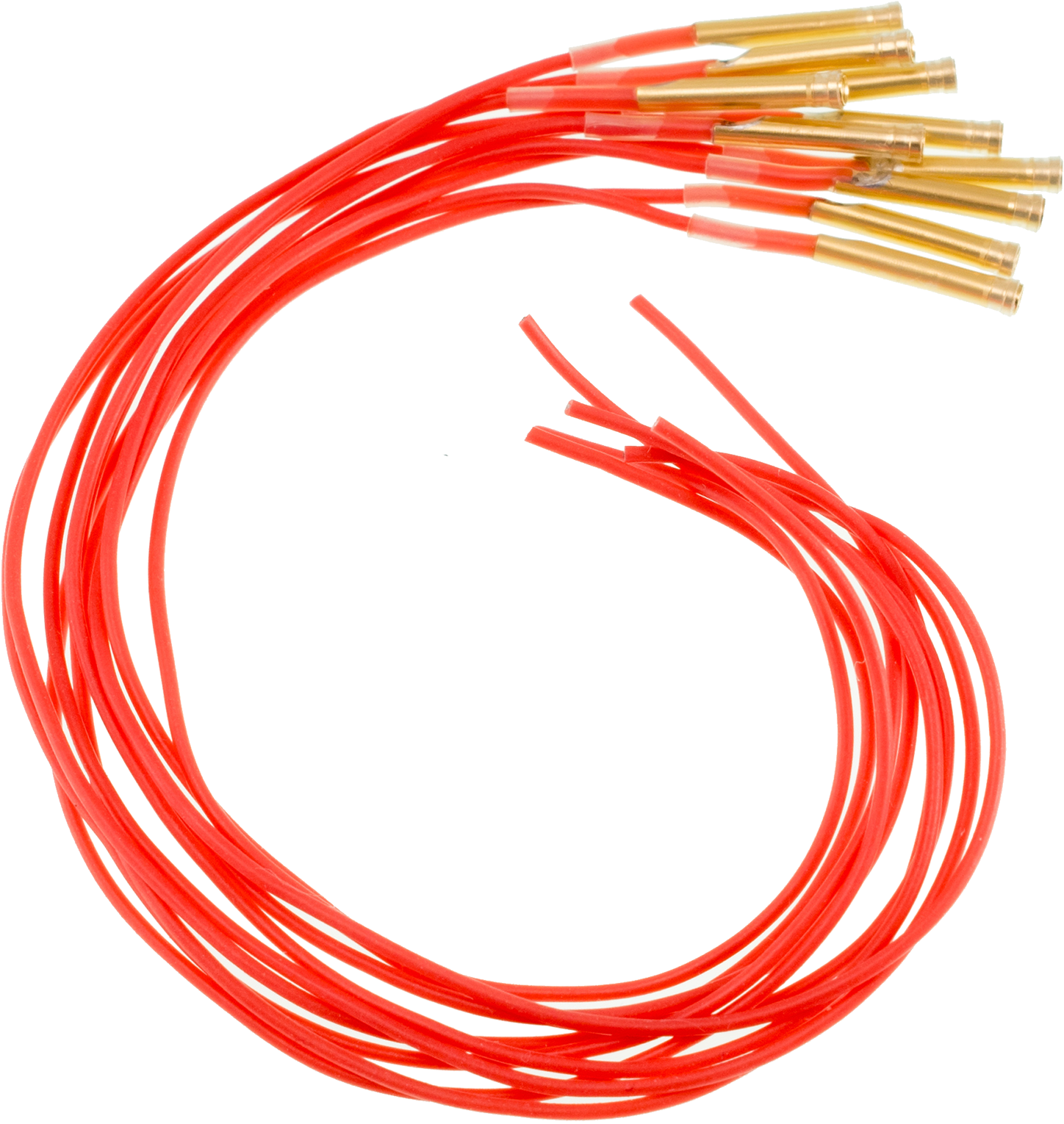 A Red Wire With Gold Tips