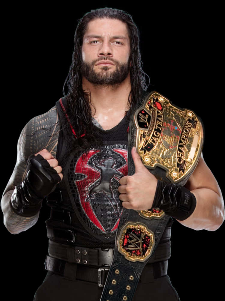 Transparent Wwe Tag Team Championship Png - Roman Reigns Wwe Universal Champion, Png Download