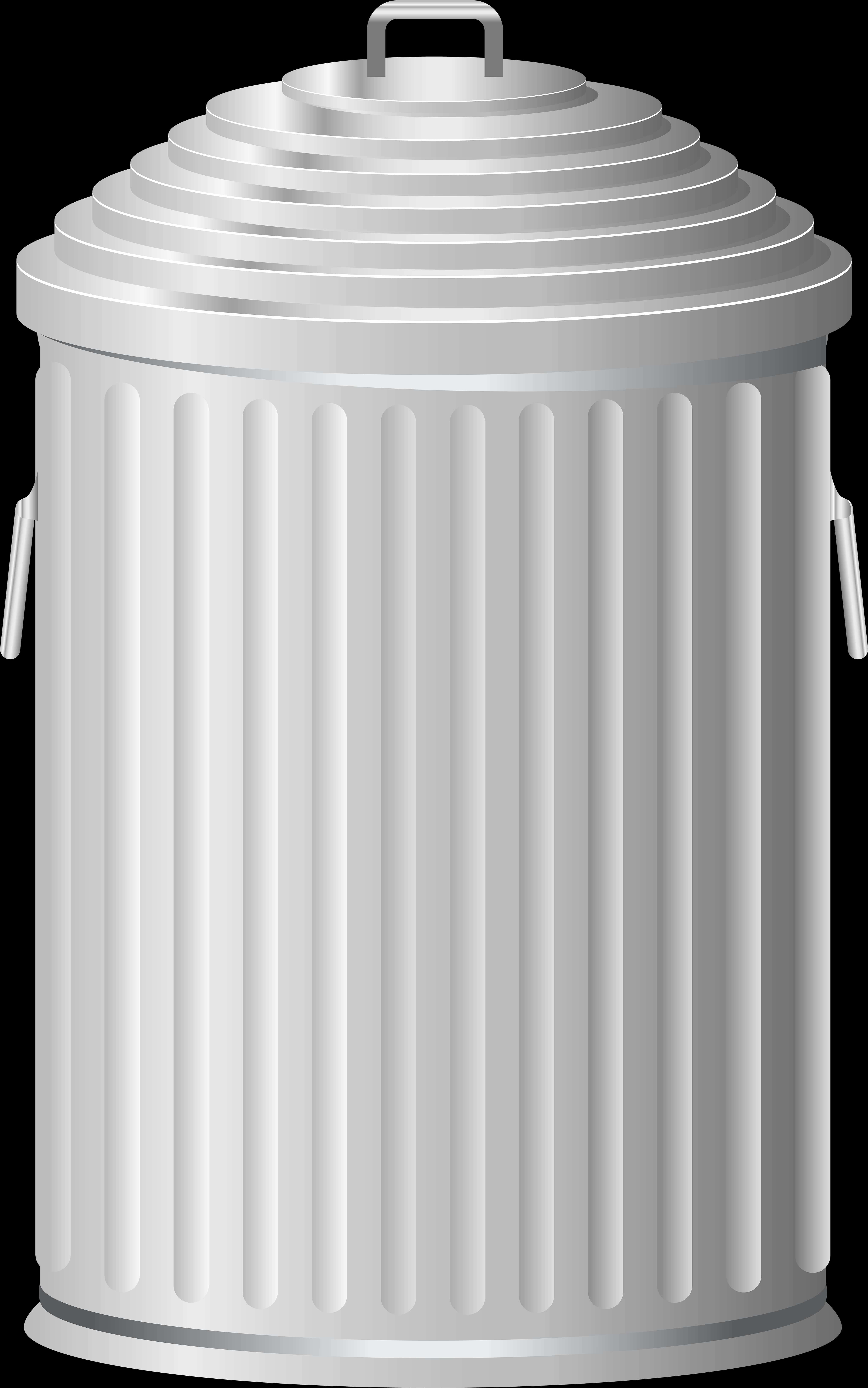 A White Trash Can With A Lid