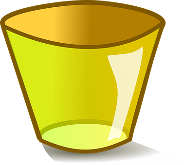 A Yellow Glass With A Black Background