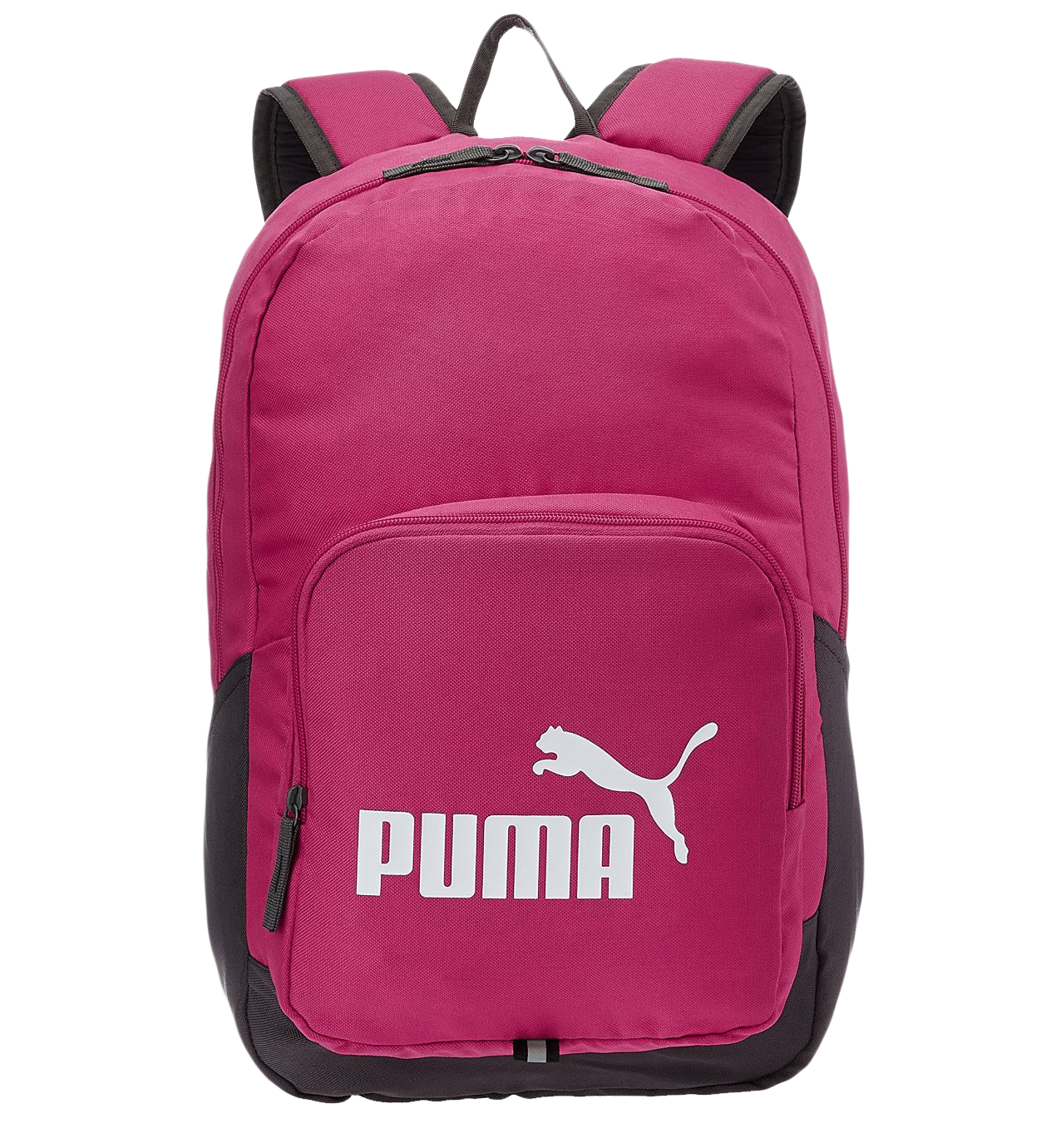 A Pink Backpack With A Logo On It