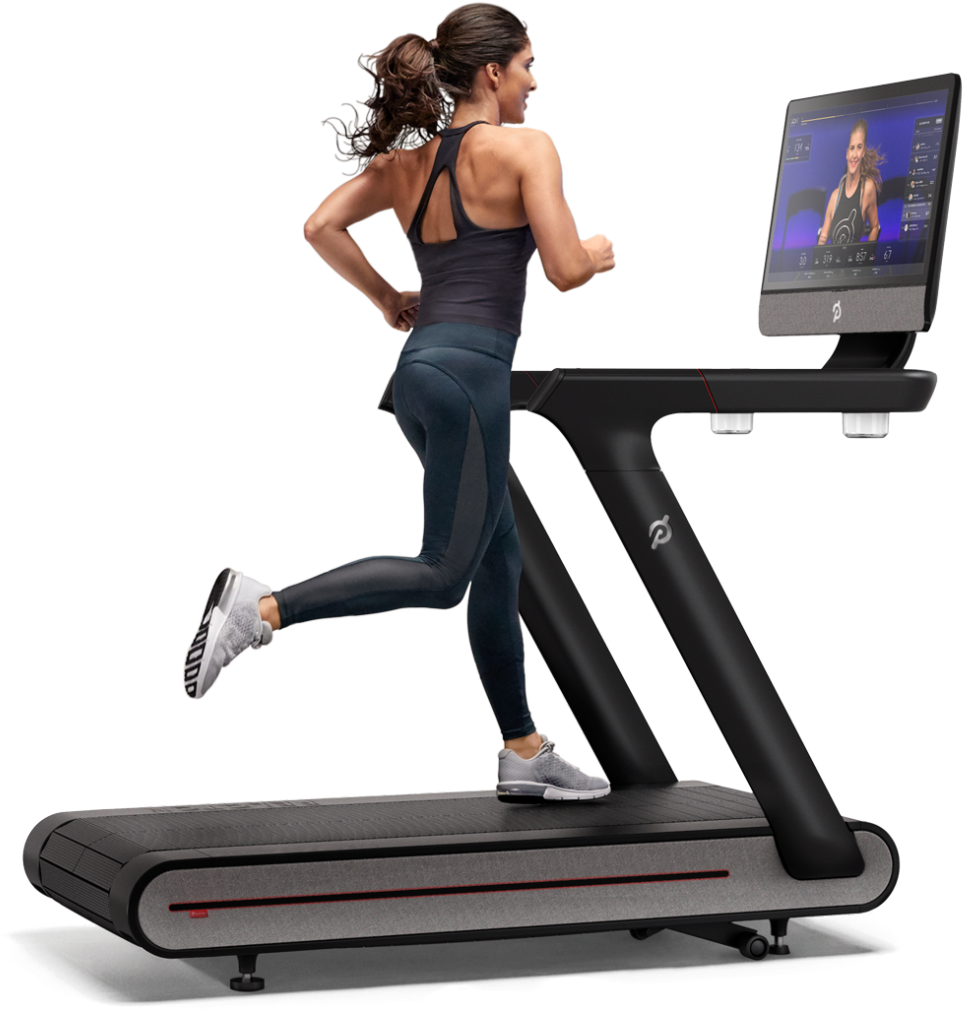 A Woman Running On A Treadmill