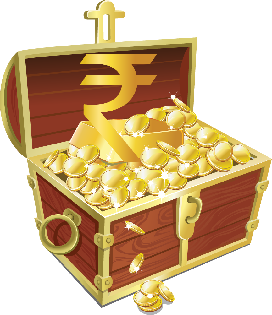 A Treasure Chest Full Of Gold Coins