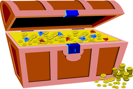 A Treasure Chest Full Of Coins