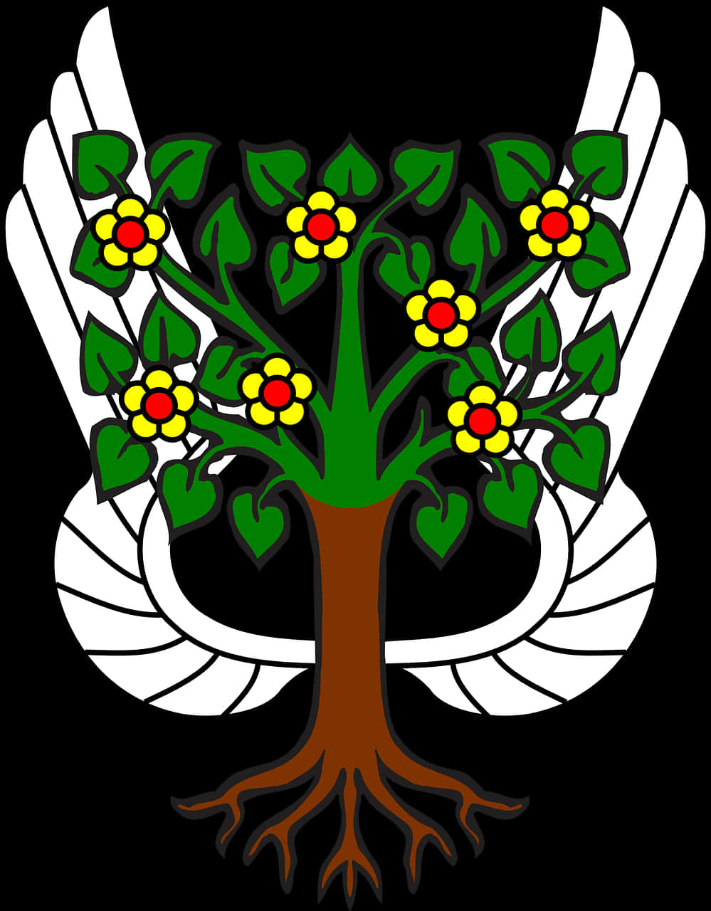 A Tree With Flowers And Leaves