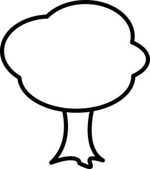 A White Tree With A Black Background