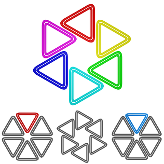 A Group Of Colorful Triangles