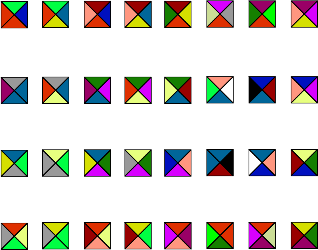 A Group Of Colorful Squares