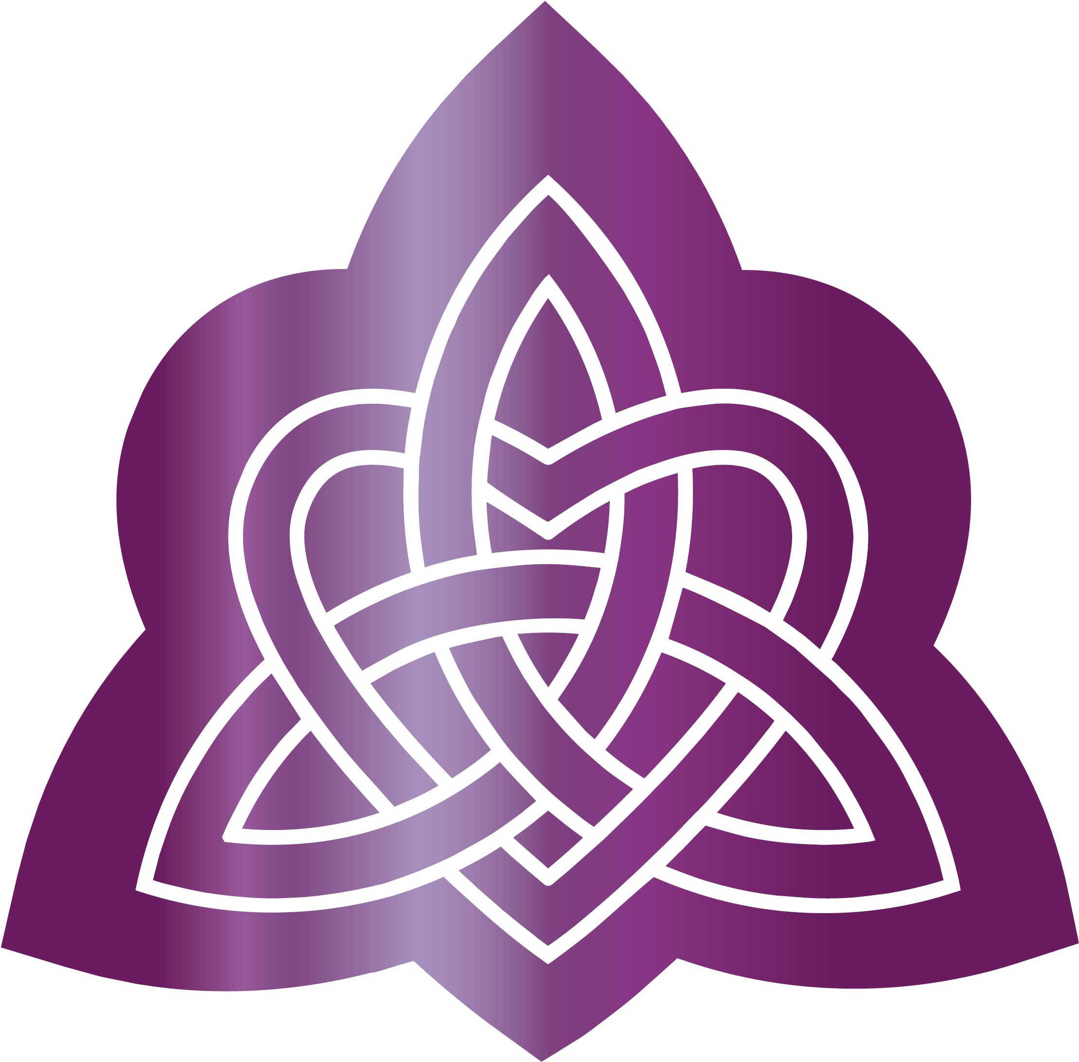 A Purple And White Celtic Knot