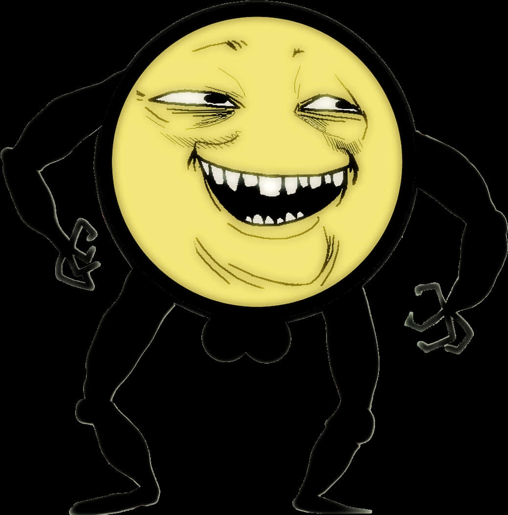 A Cartoon Of A Yellow Face