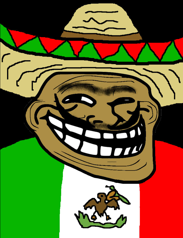 A Cartoon Of A Man Wearing A Sombrero