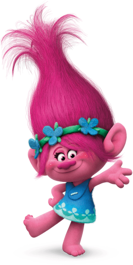 A Cartoon Character With Pink Hair