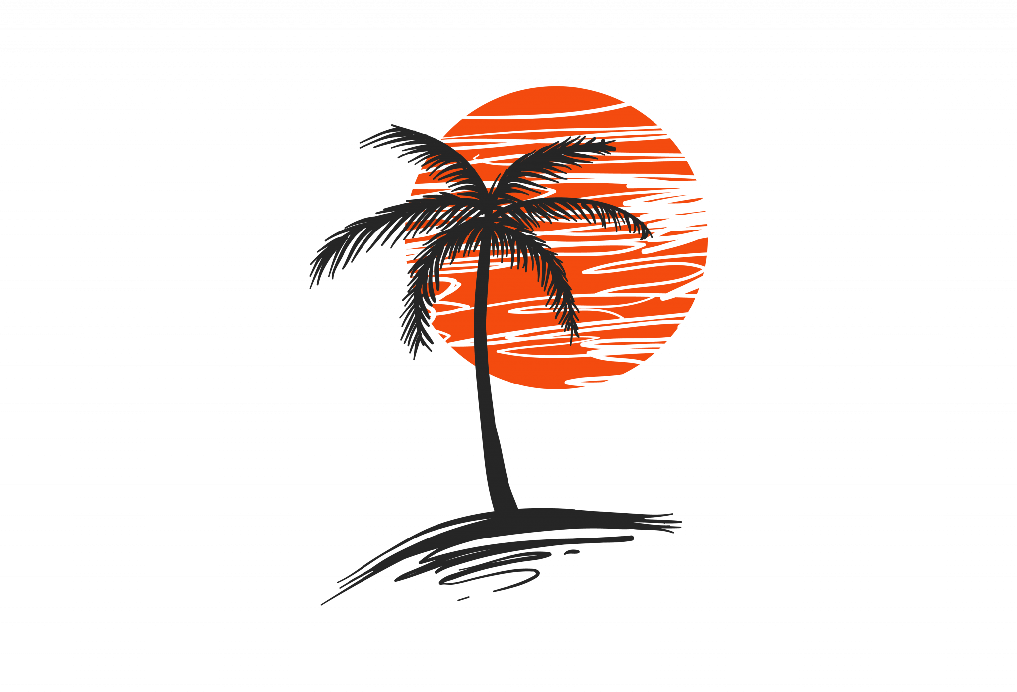 A Palm Tree And A Sun