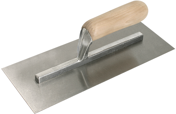 A Metal Trowel With A Wooden Handle