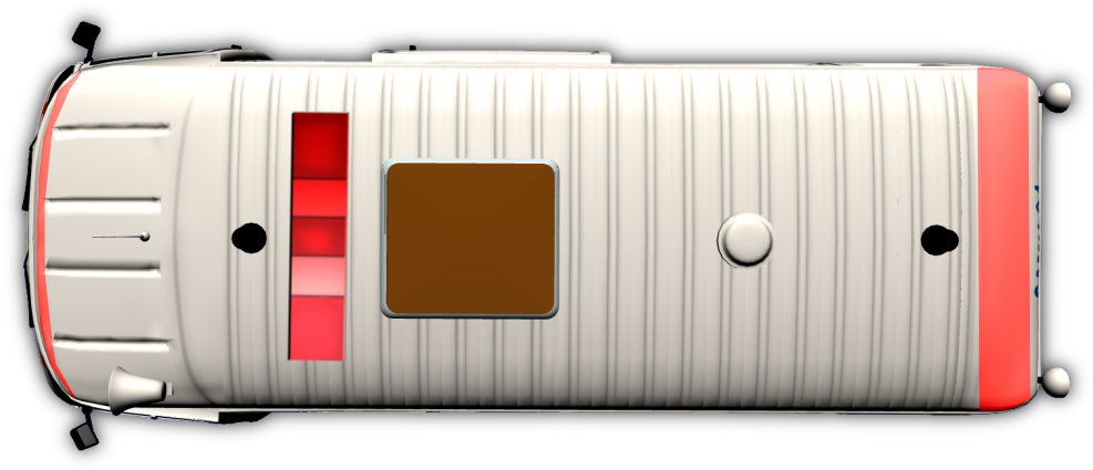 A White Rectangular Object With Red Buttons