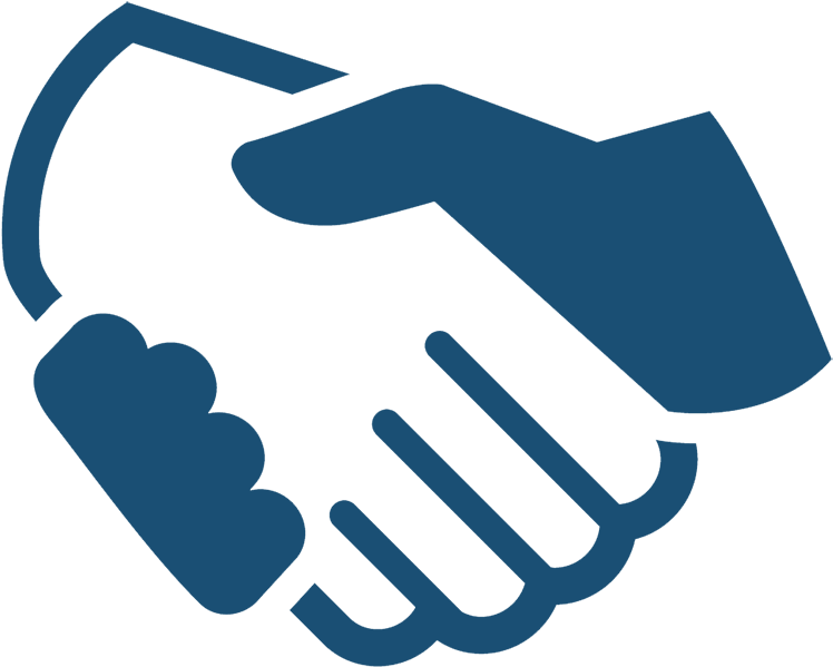 A Blue Handshake With A Black Background