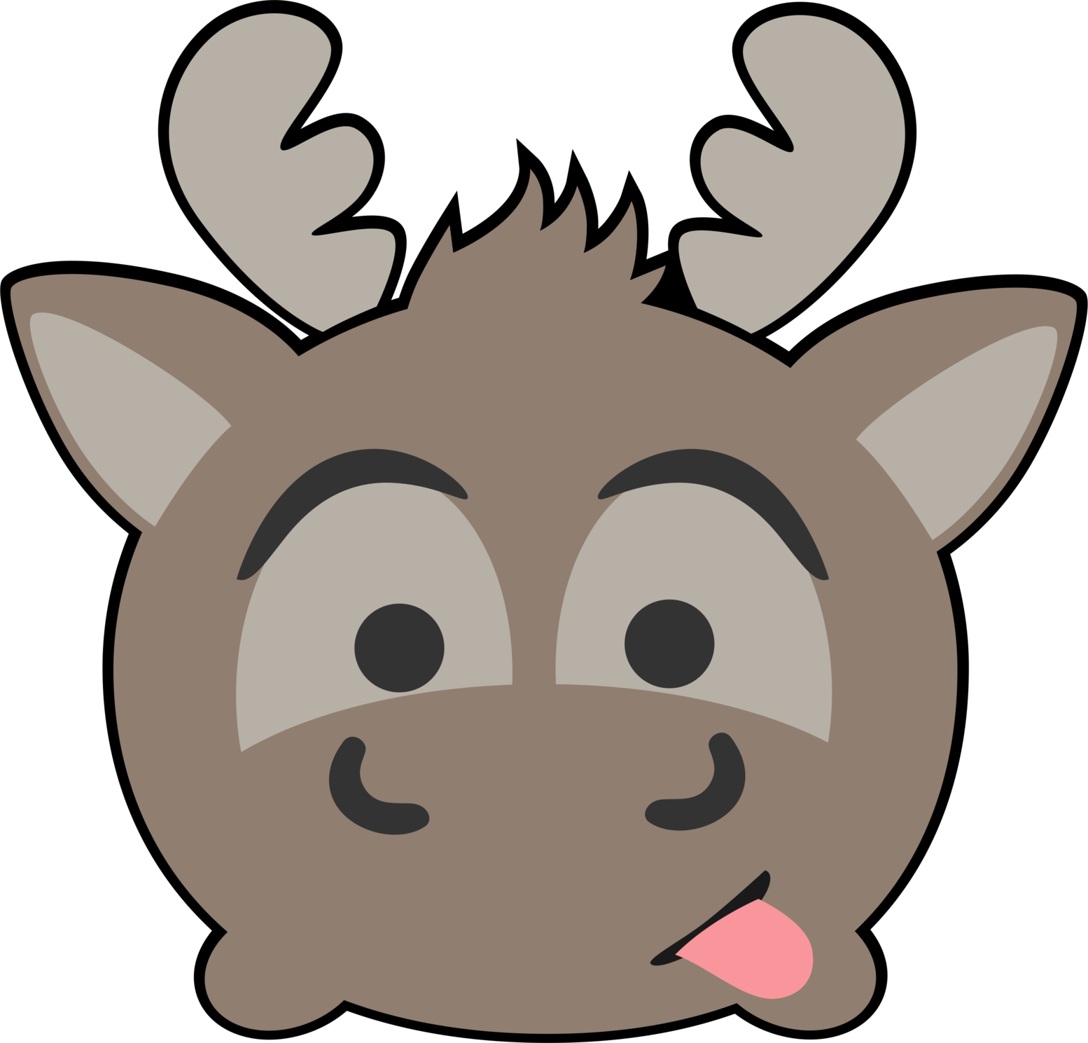 A Cartoon Of A Moose
