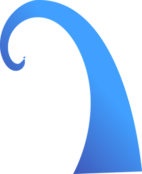 A Blue Curved Object On A Black Background
