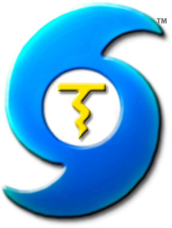 A Blue And Yellow Symbol With A White Circle