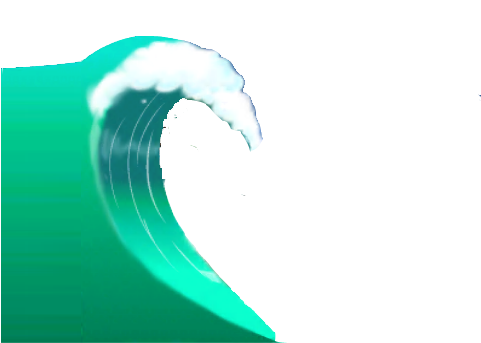 A Green Wave With White Smoke