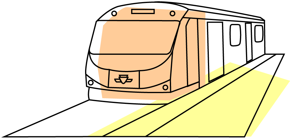 A Cartoon Of A Train