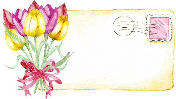 A Yellow And Purple Flowers On A White Paper