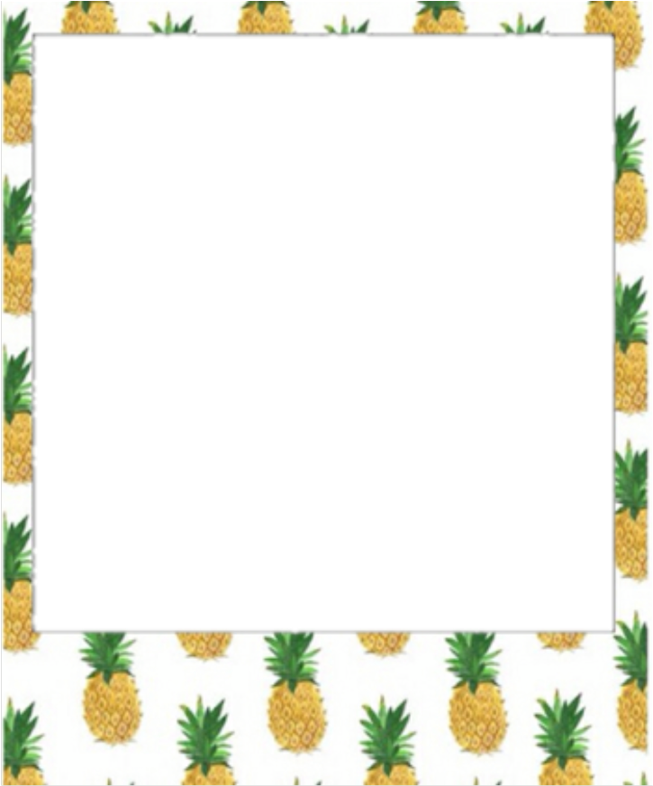 A Polaroid Of A Pineapple