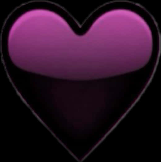 A Purple Heart With Black Border