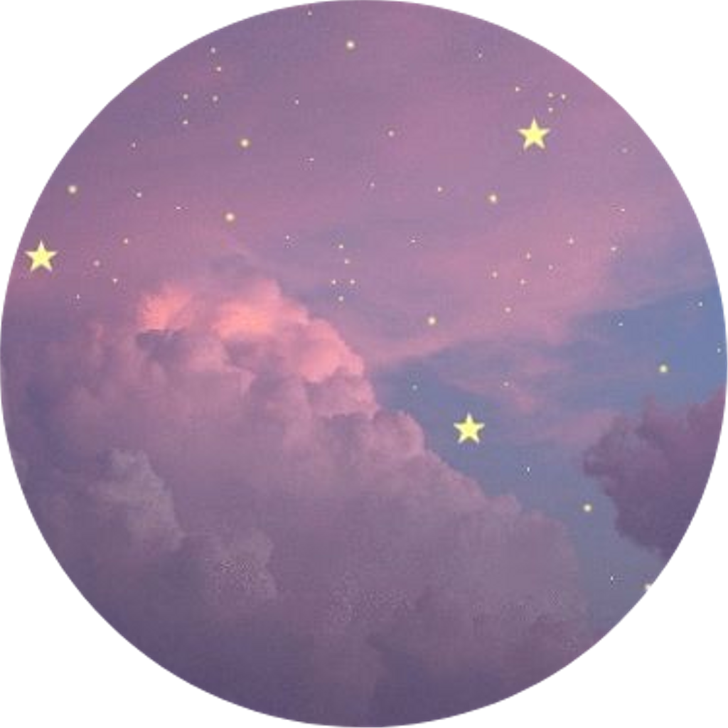 A Circular Image Of Clouds And Stars