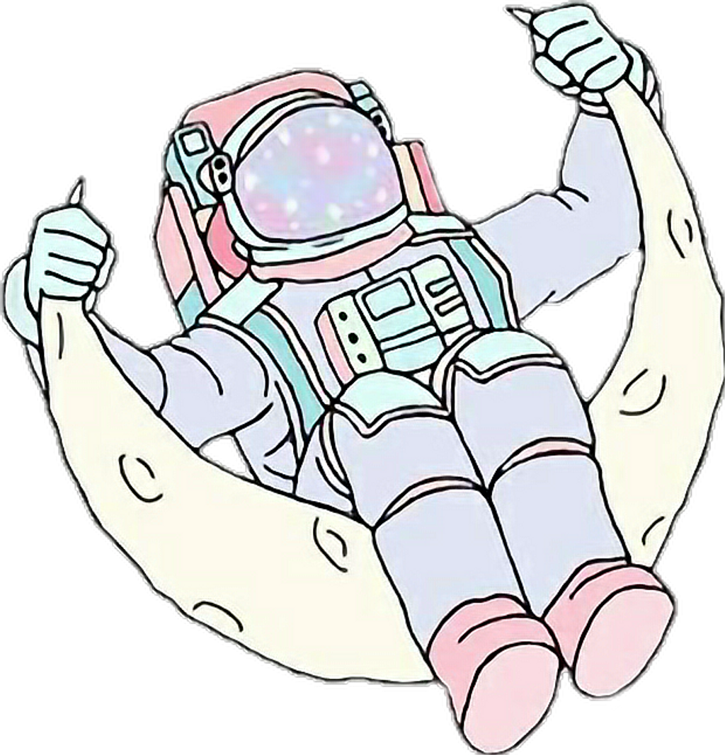A Cartoon Of An Astronaut In Space