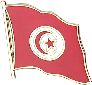 A Red Flag With A White Circle And A Star