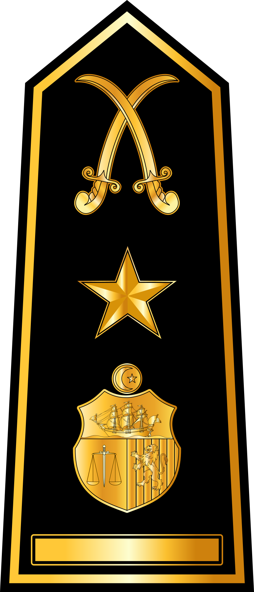 A Gold Star And A Black Background