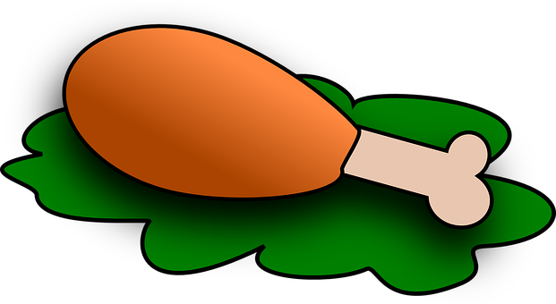 A Cartoon Of A Chicken Leg