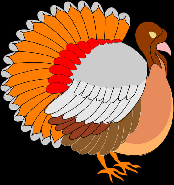 A Cartoon Of A Turkey