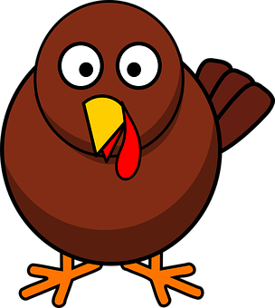 A Cartoon Turkey With A Beak