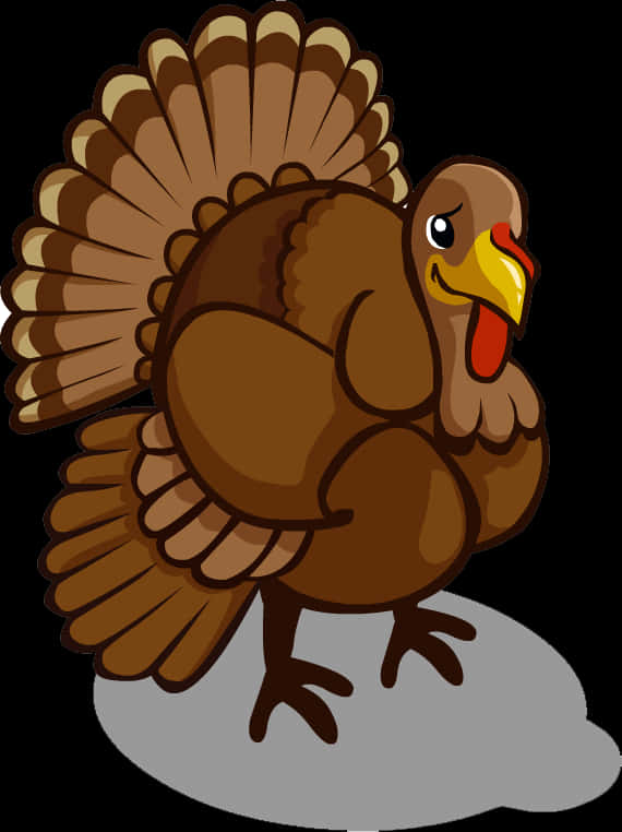A Cartoon Turkey With A Black Background