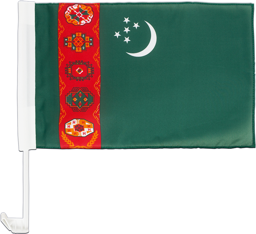 A Green Flag With A White Crescent Moon And Stars