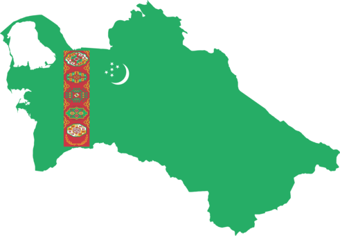 A Green Map With A Flag