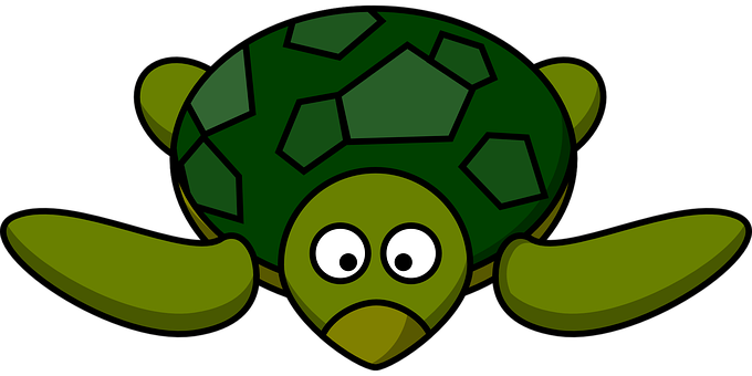A Cartoon Of A Turtle