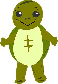 A Cartoon Of A Turtle