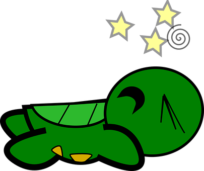 A Green Turtle With Yellow Feet And A Black Background