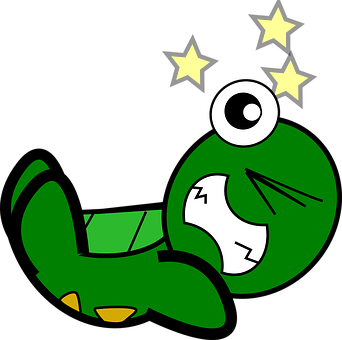 A Cartoon Of A Green Turtle