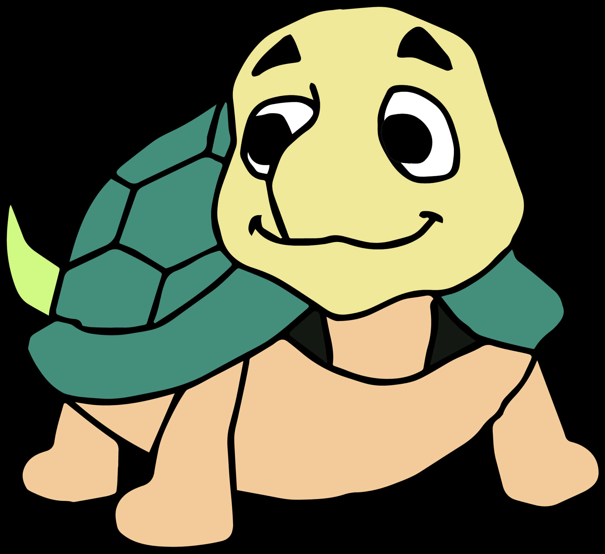 A Cartoon Of A Turtle