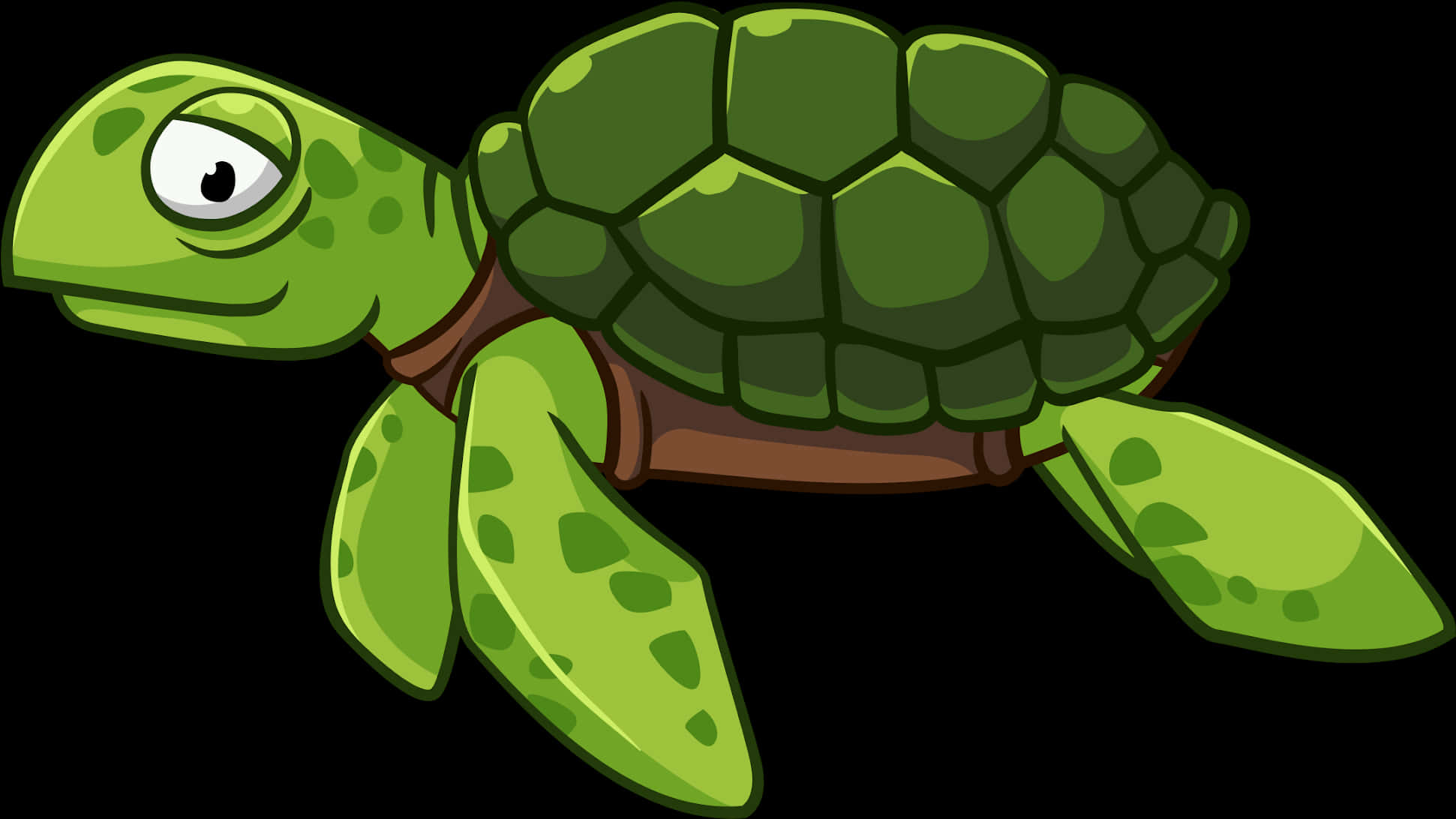 A Cartoon Of A Turtle