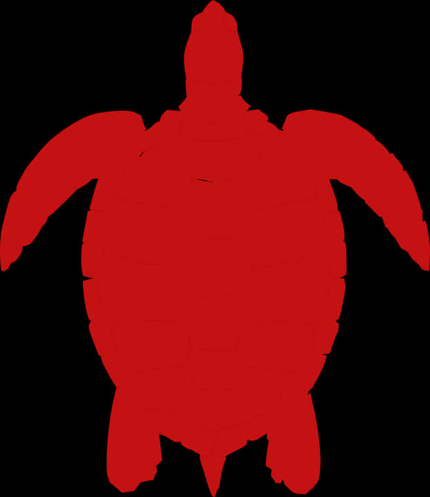 A Red Turtle With Black Background