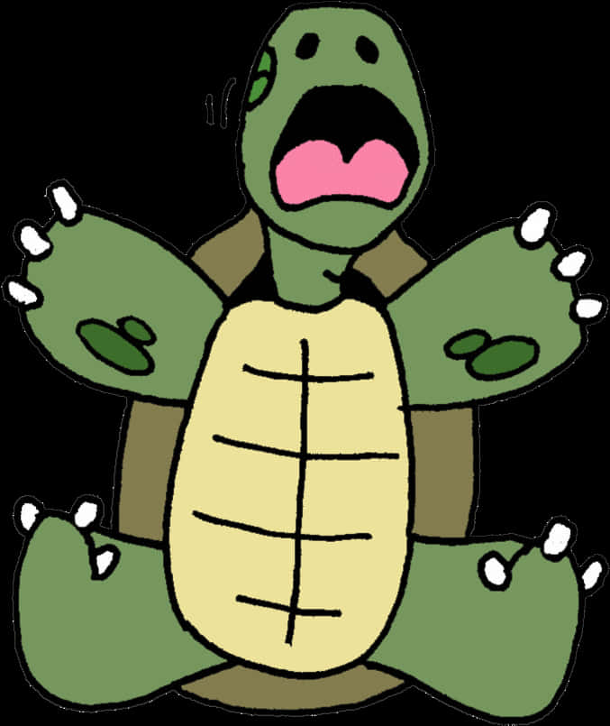 A Cartoon Of A Turtle