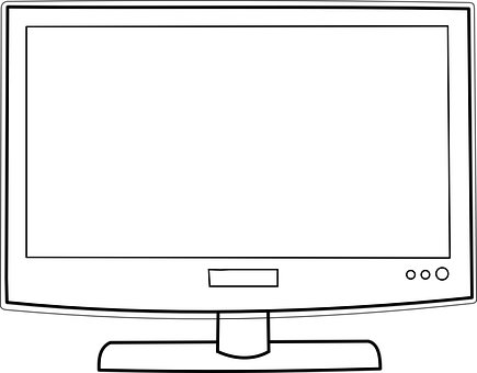 A Computer Monitor With A Blank Screen