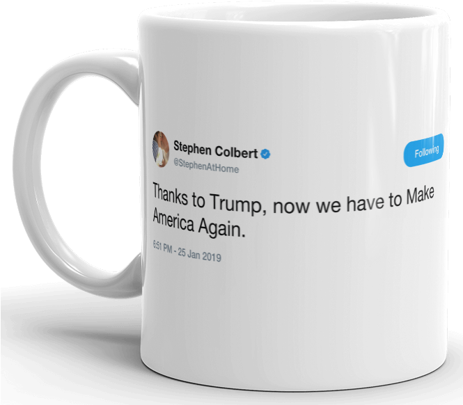 A White Mug With Text On It