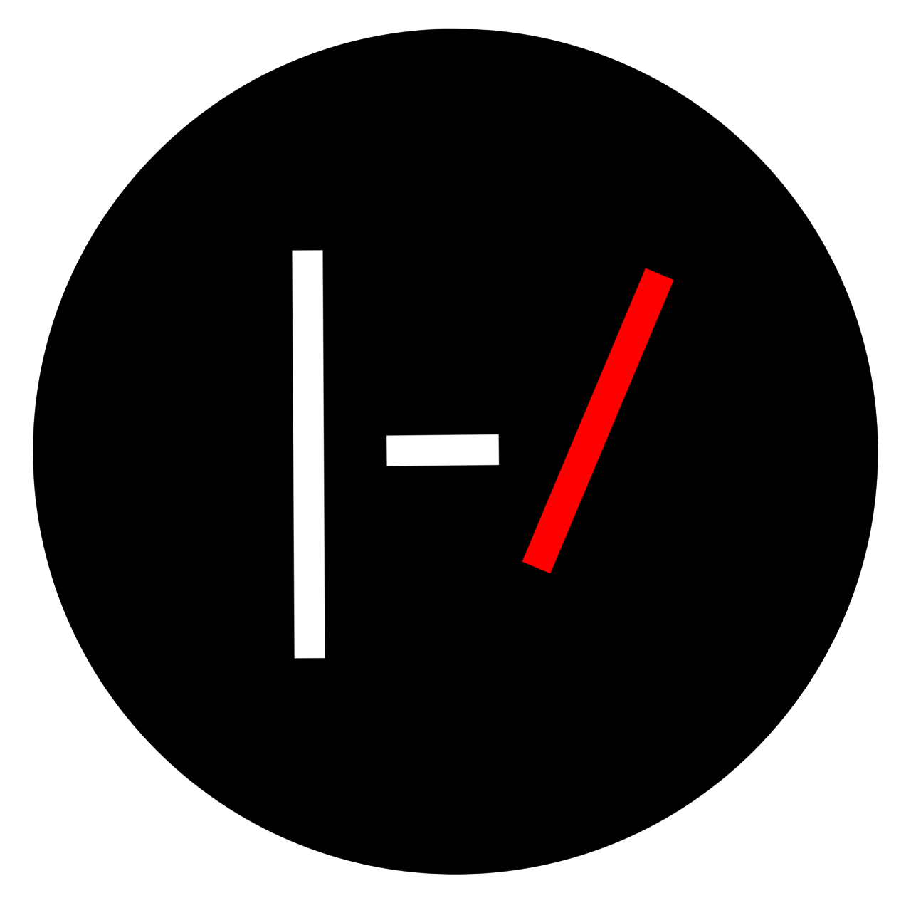 A Black Circle With White Lines And Red Line