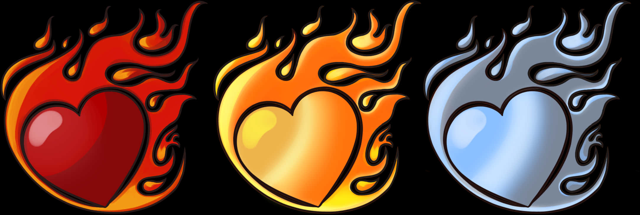 A Heart With Flames On It
